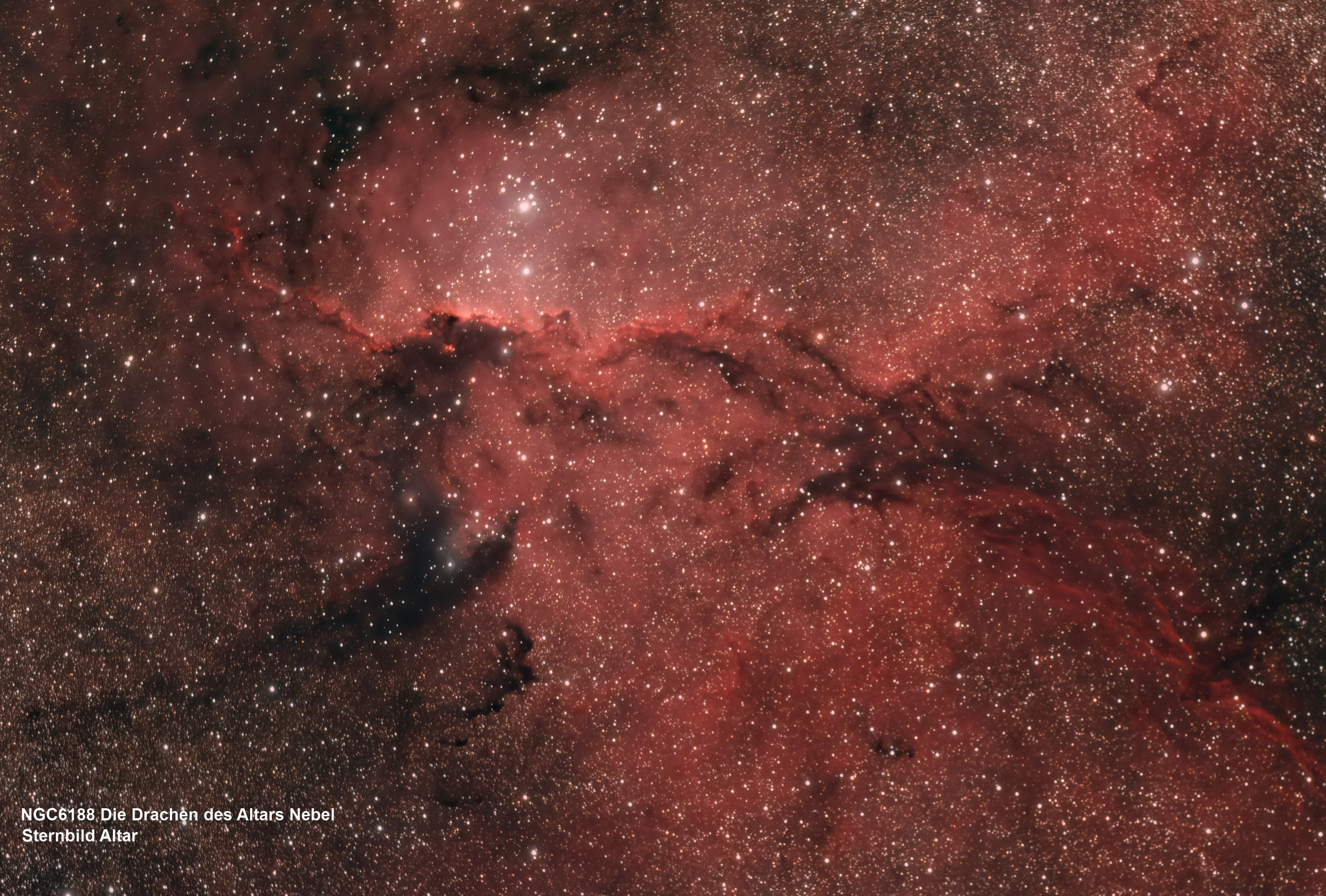 NGC6188 Die Drachen des Altars Nebel