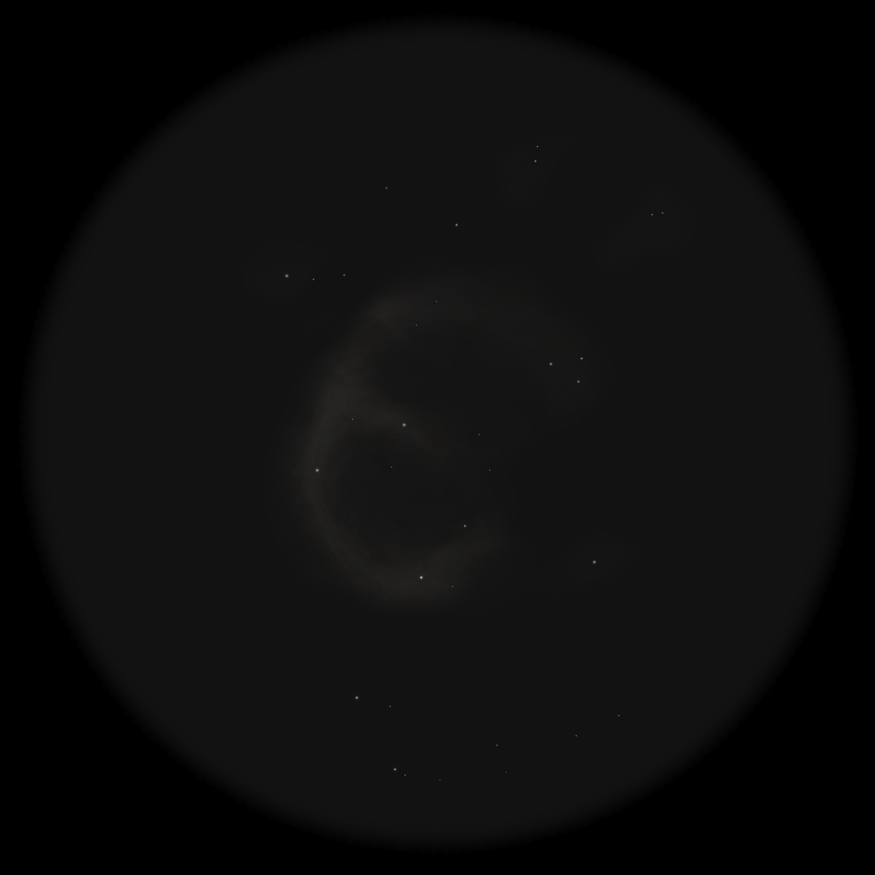 NGC 6888 Crescent Nebel (Zeichnung)